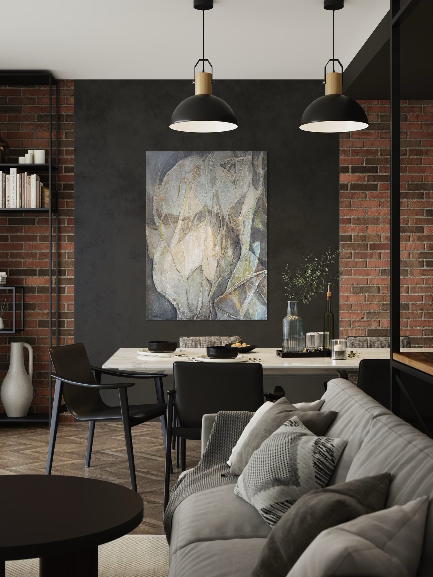 By the River Side, 100(w)x140(h)cm