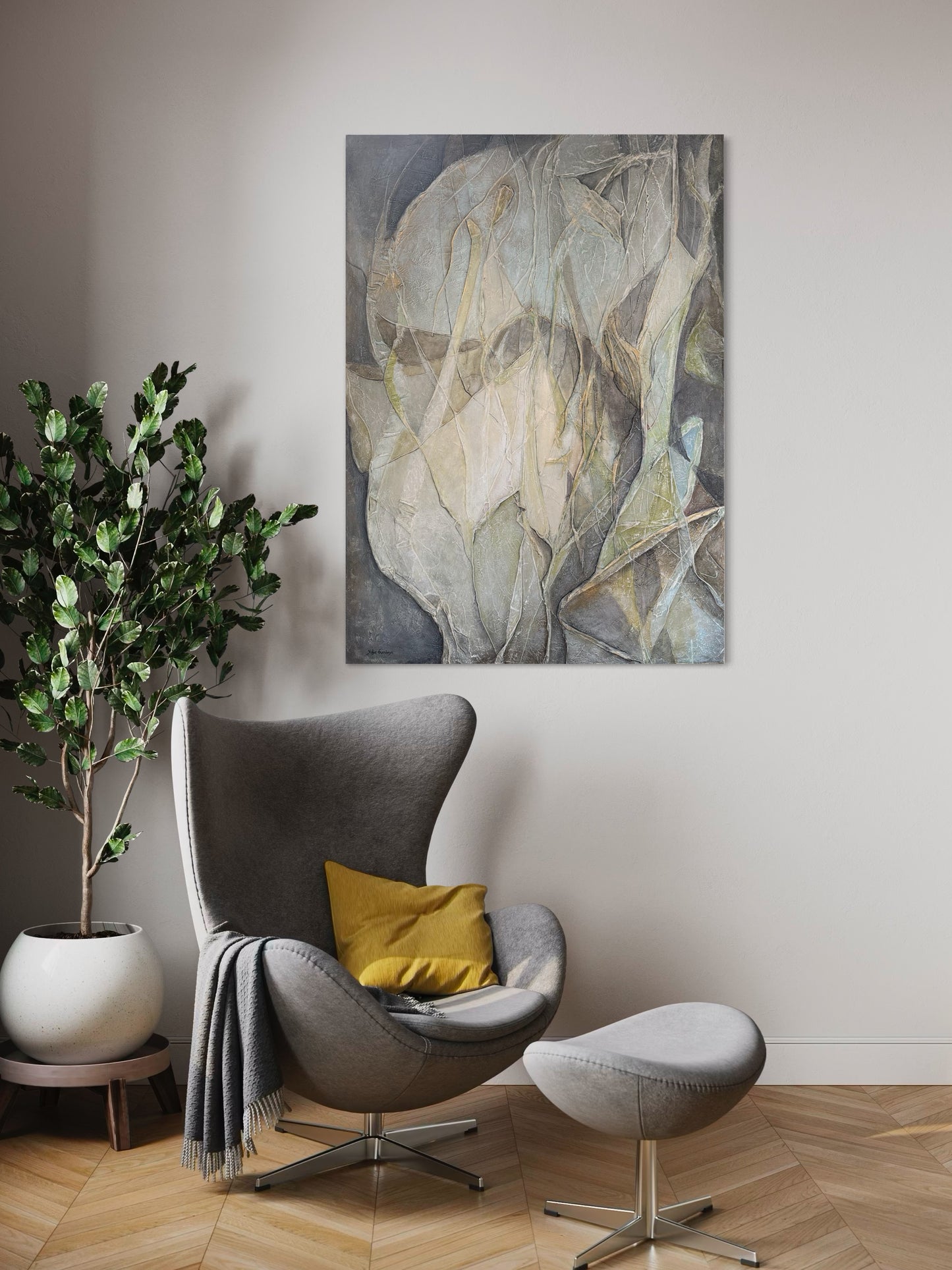 By the River Side, 100(w)x140(h)cm