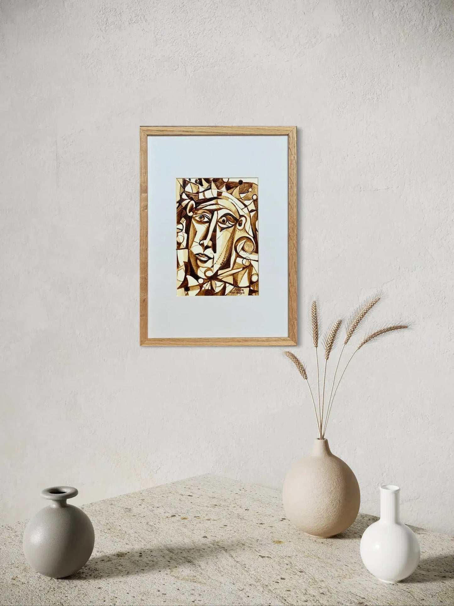 Kaffetanker på Tronen, 23(b)x32(h)cm