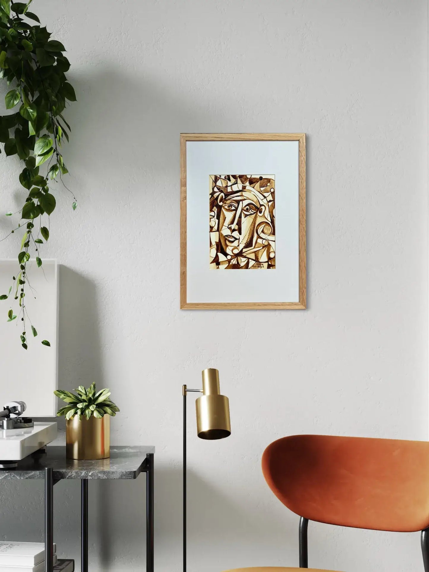 Kaffetanker på Tronen, 23(b)x32(h)cm