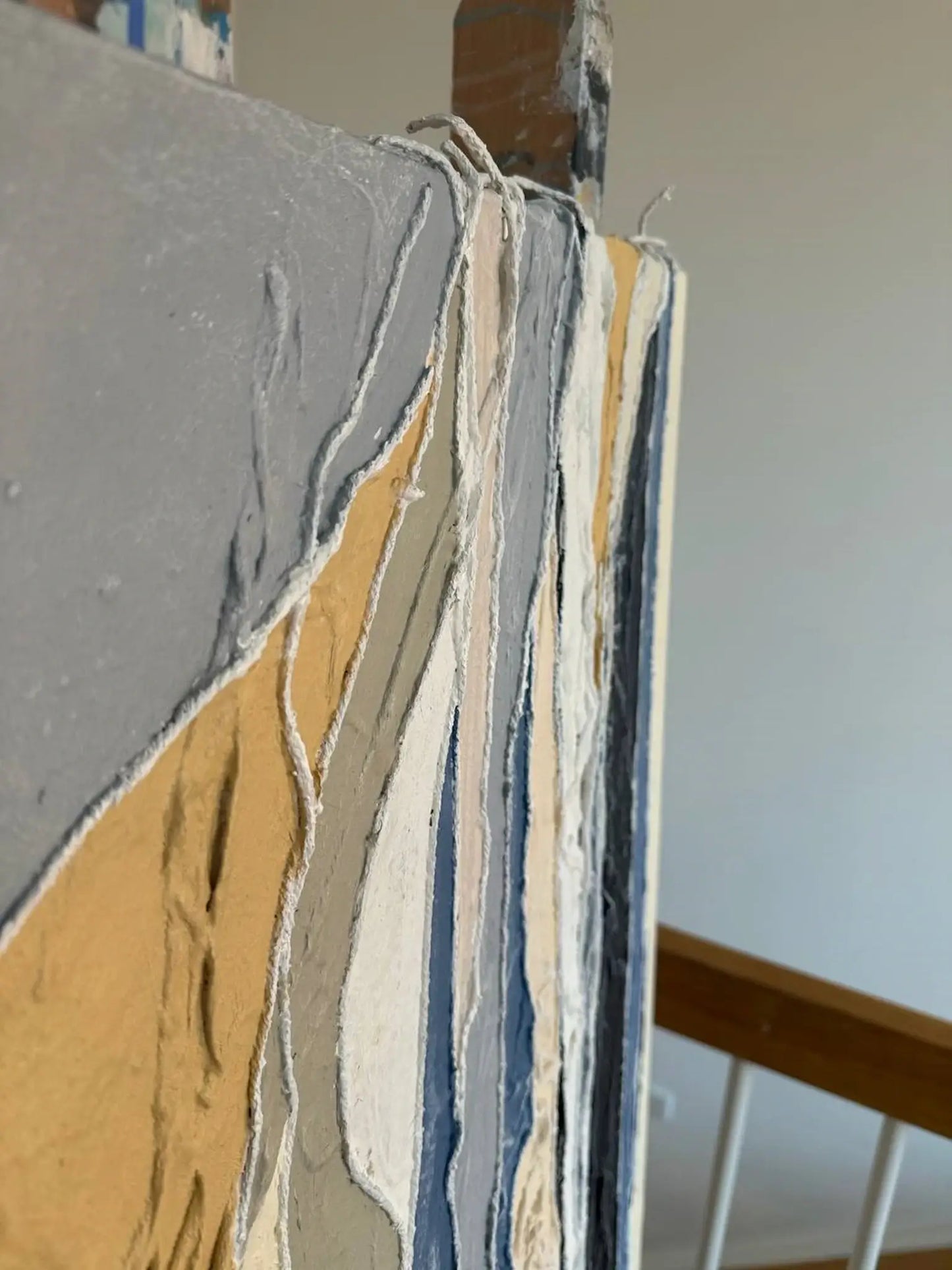 Fluss von oben, 80(b)x80(h)cm