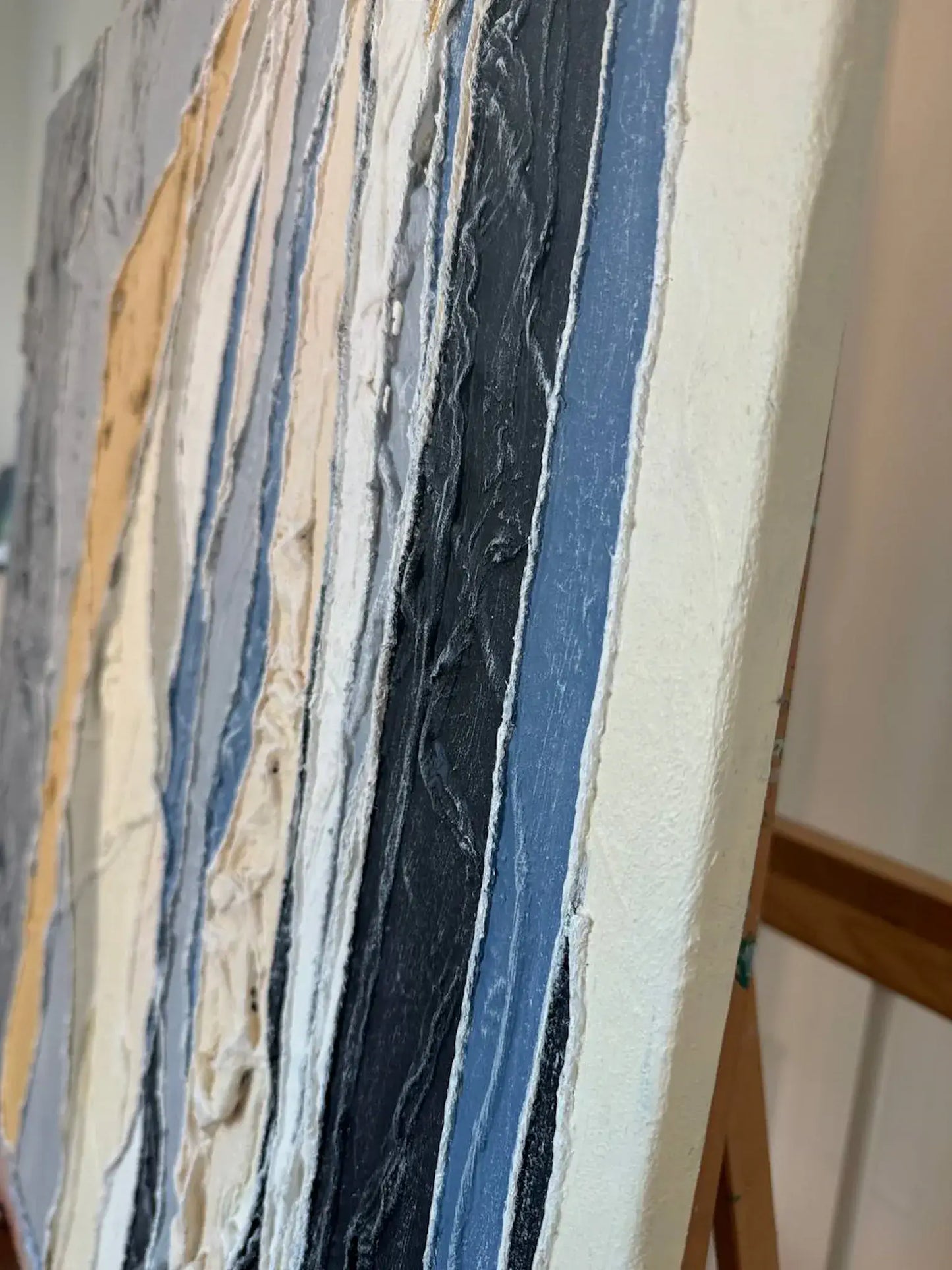 Fluss von oben, 80(b)x80(h)cm