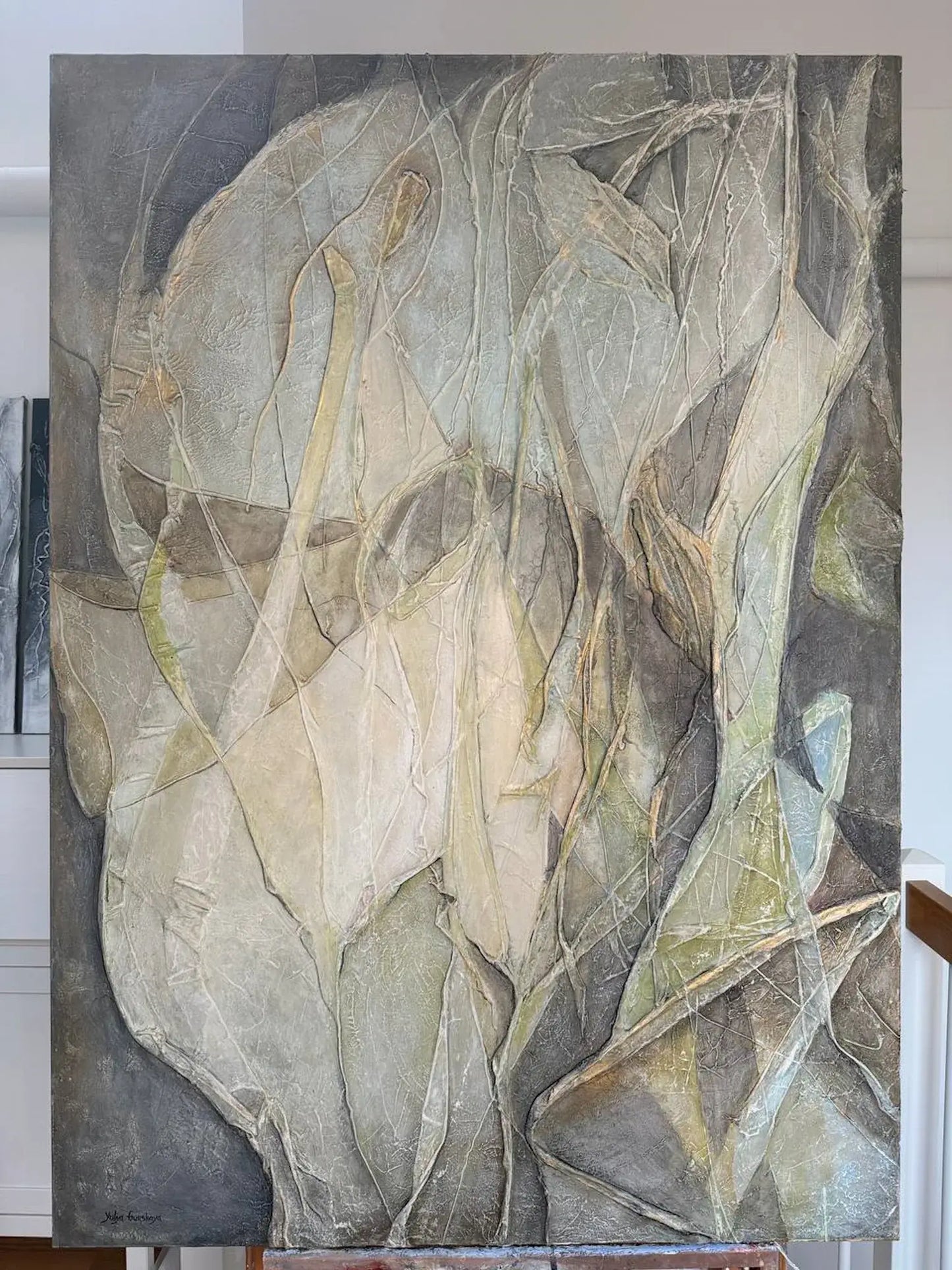 By the River Side, 100(w)x140(h)cm