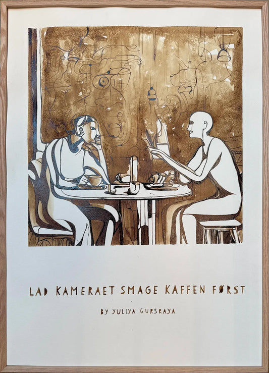 Lad kameraet smager kaffen først, 50(b)x70(h)cm