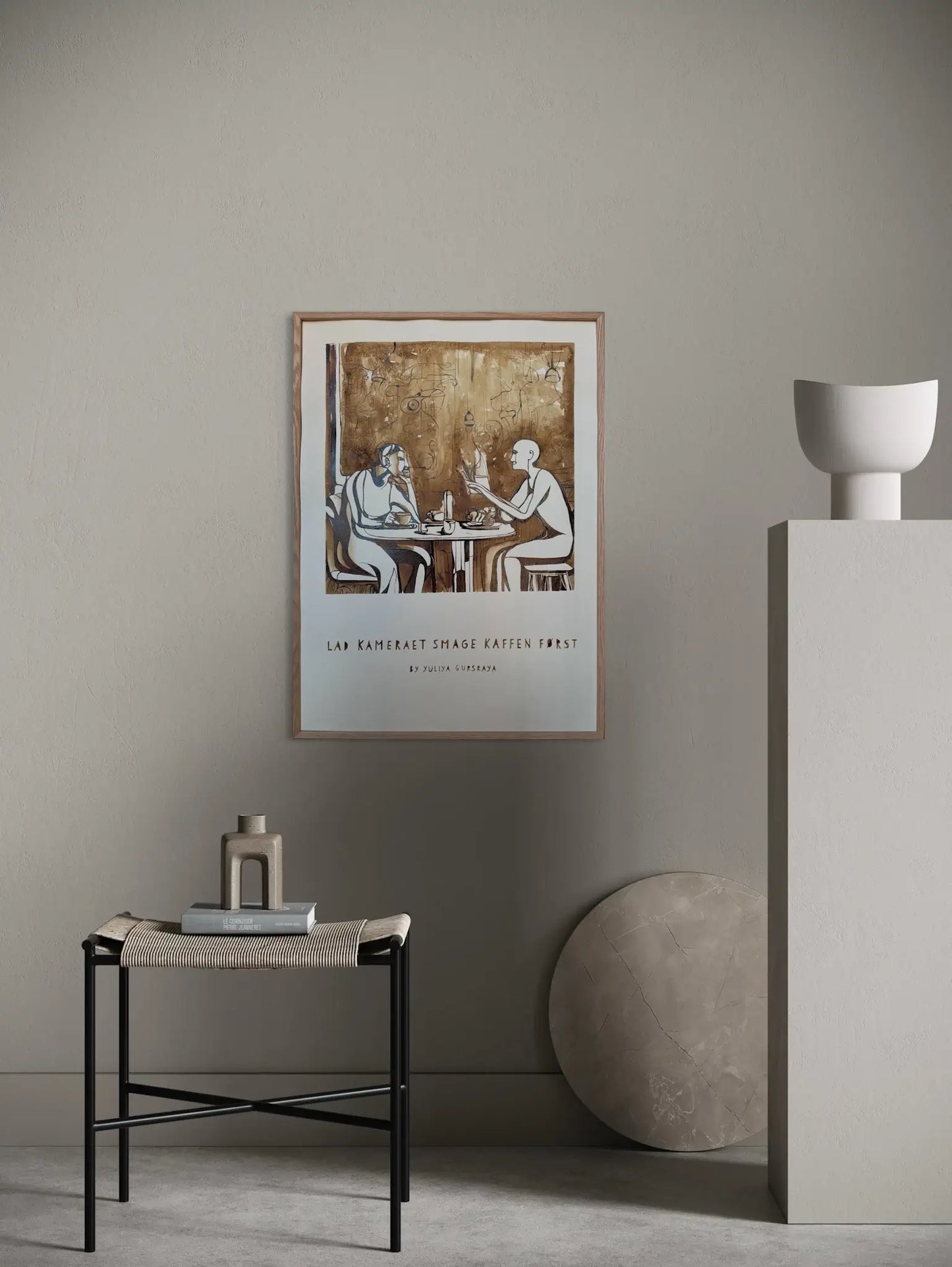 Lad kameraet smager kaffen først, 50(b)x70(h)cm