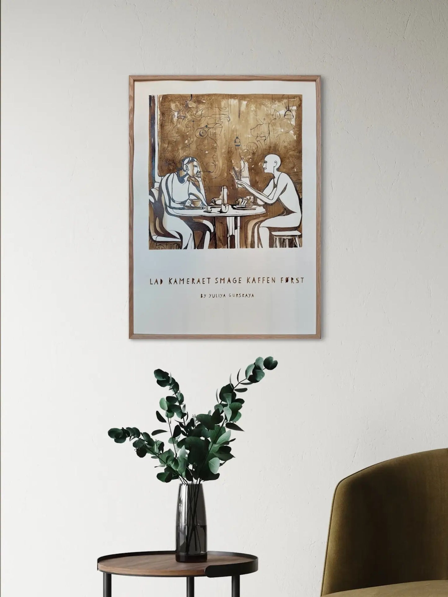 Lad kameraet smager kaffen først, 50(b)x70(h)cm