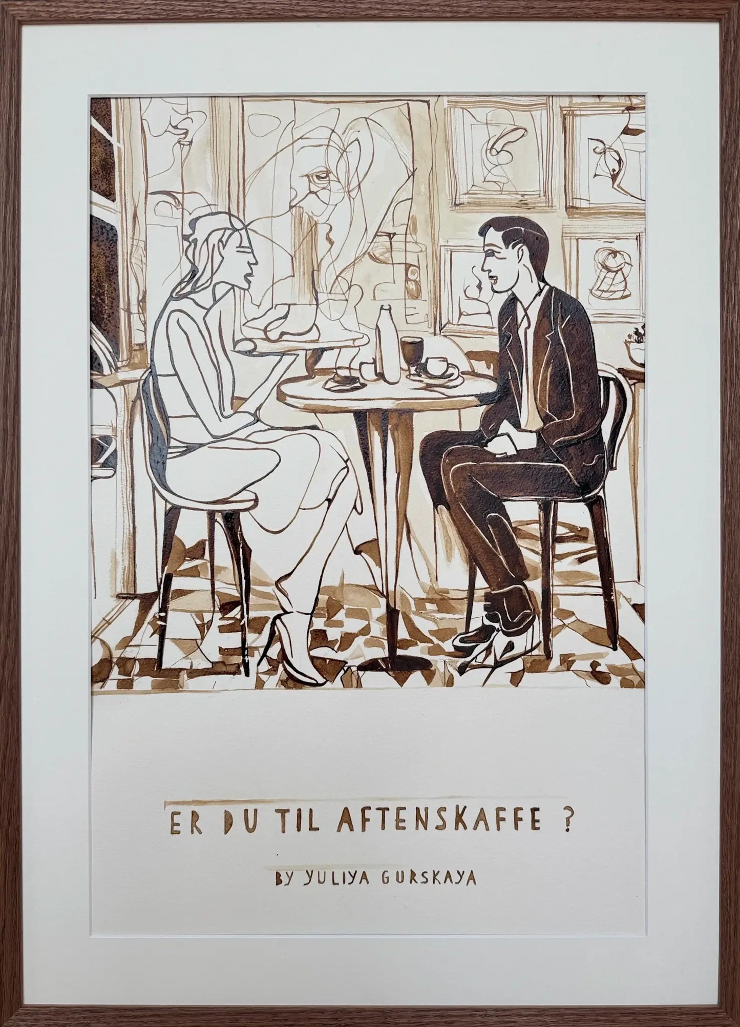 Er du til aftenskaffe?, 50(b)x70(h)cm