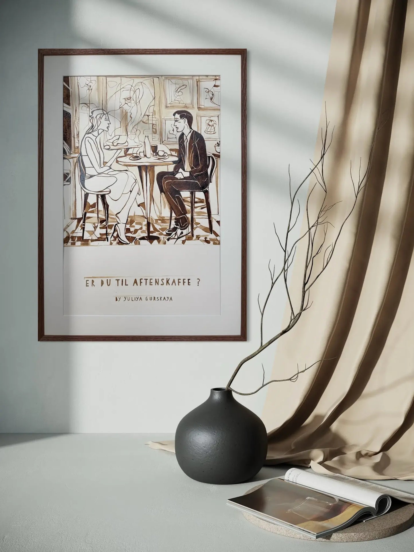 Er du til aftenskaffe?, 50(b)x70(h)cm