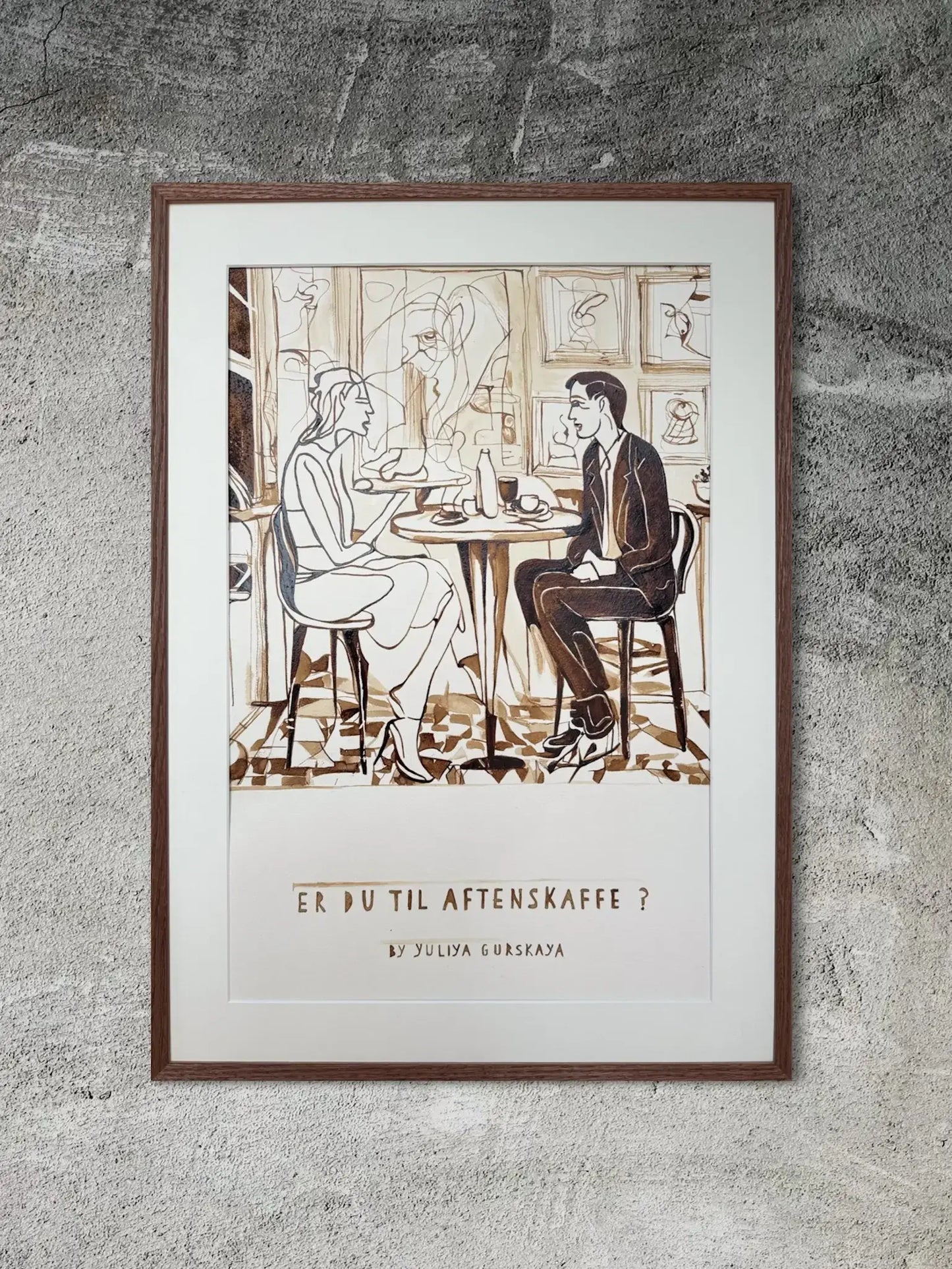 Er du til aftenskaffe?, 50(b)x70(h)cm