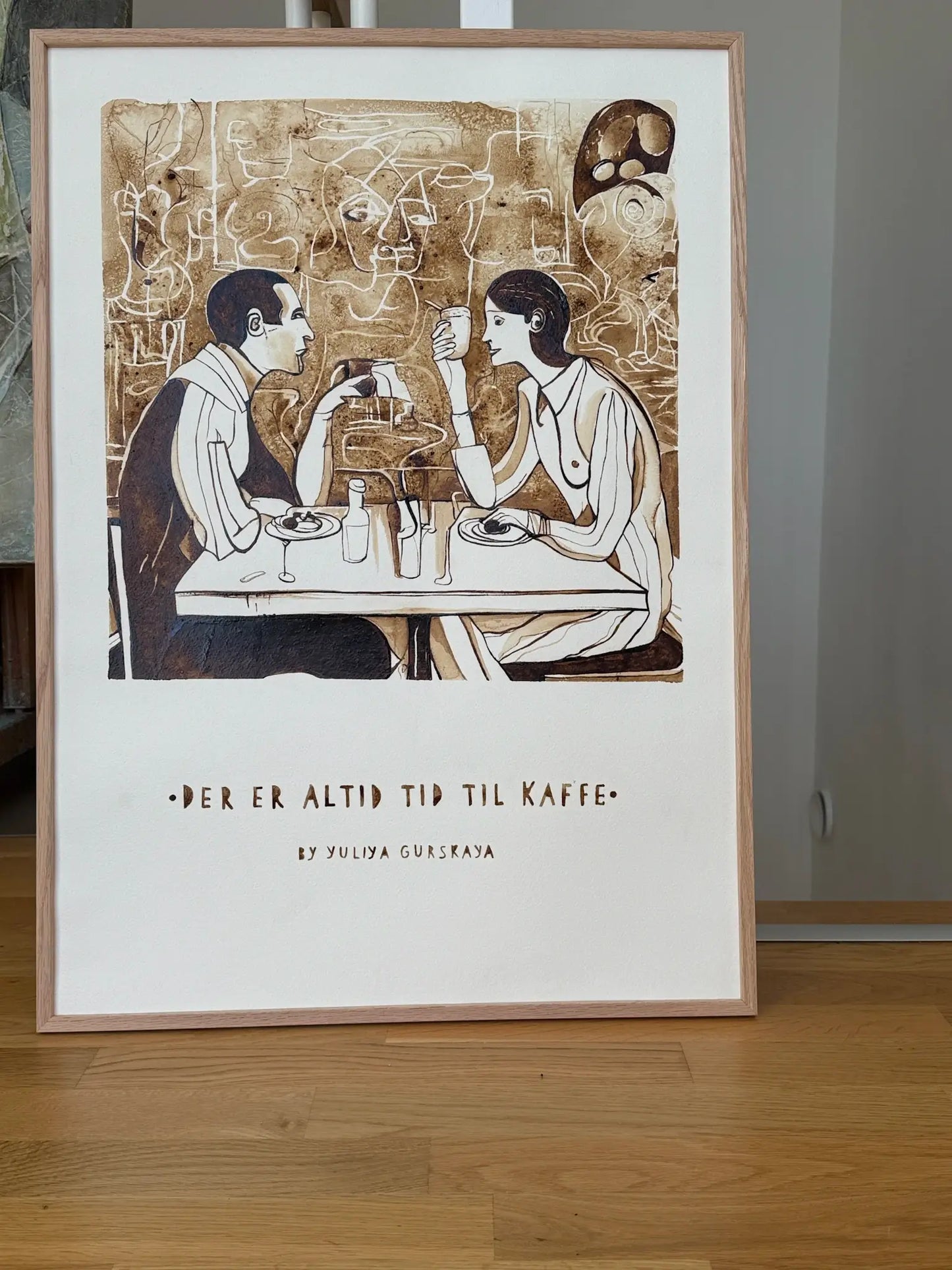 Der er altid tid til kaffe, 50(b)x70(h)cm