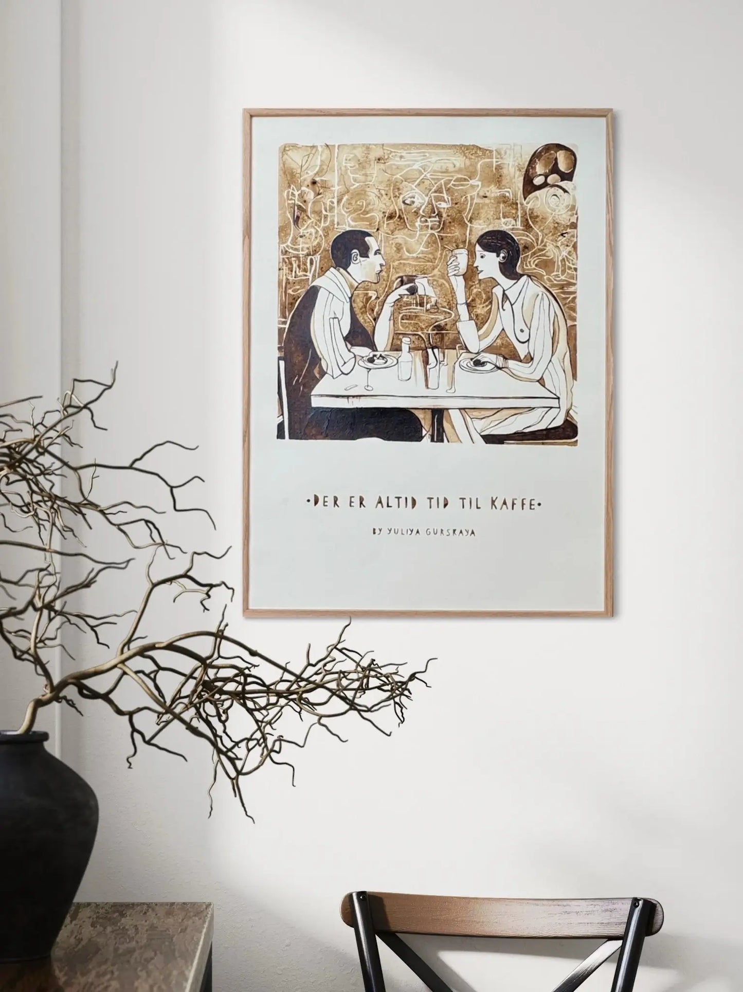 Der er altid tid til kaffe, 50(b)x70(h)cm