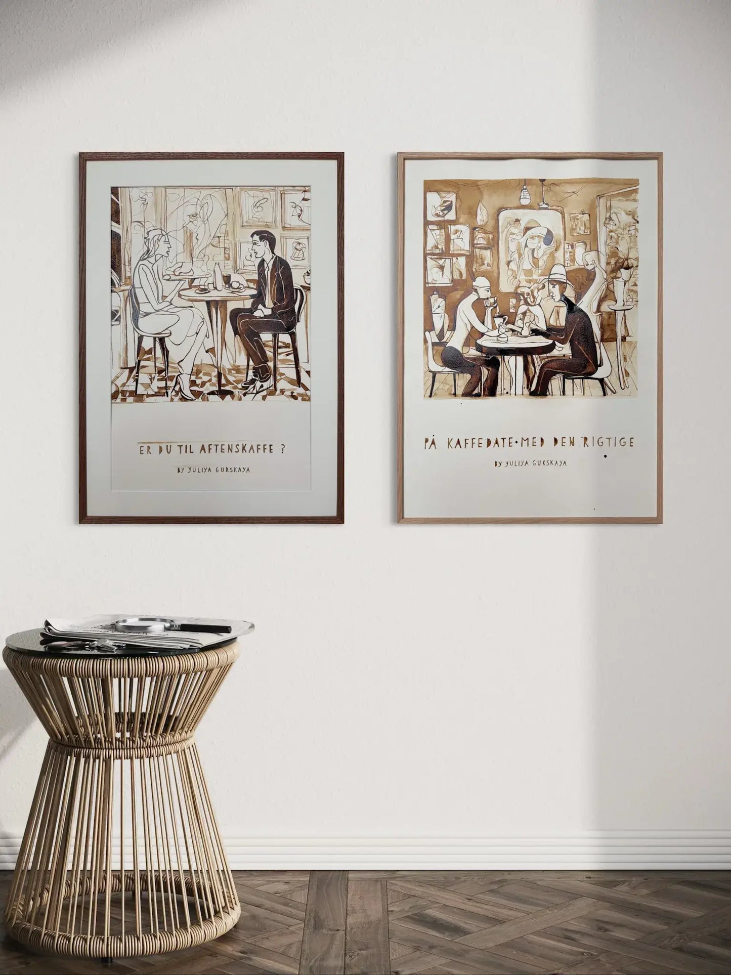 På kaffedate med den rigtige, 50(b)x70(h)cm