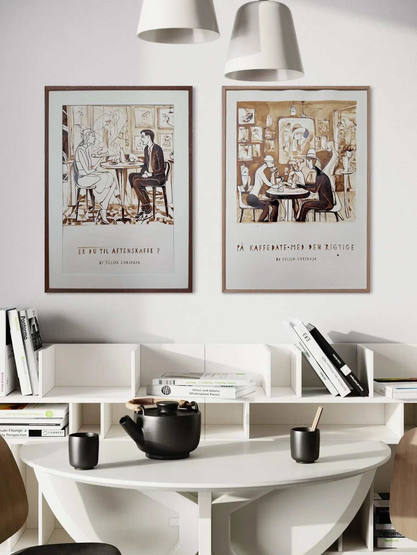 På kaffedate med den rigtige, 50(b)x70(h)cm