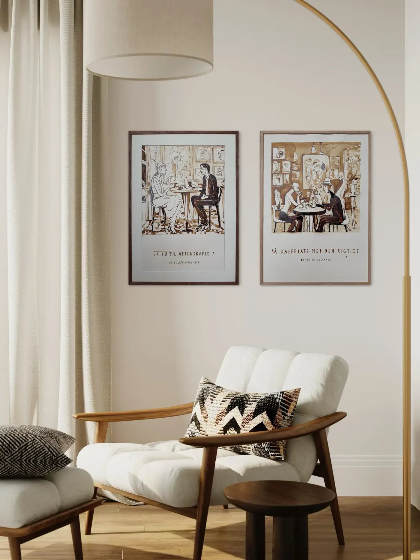 På kaffedate med den rigtige, 50(b)x70(h)cm