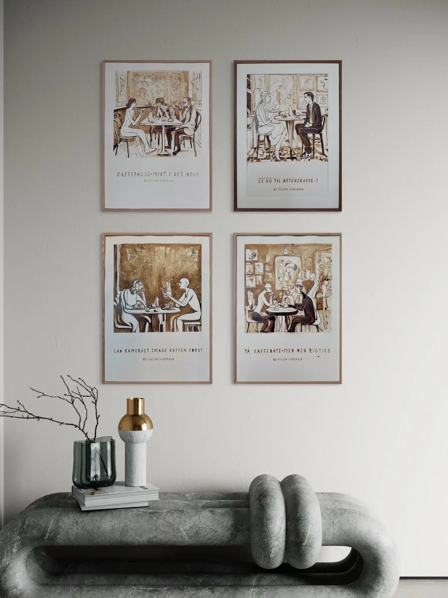 På kaffedate med den rigtige, 50(b)x70(h)cm