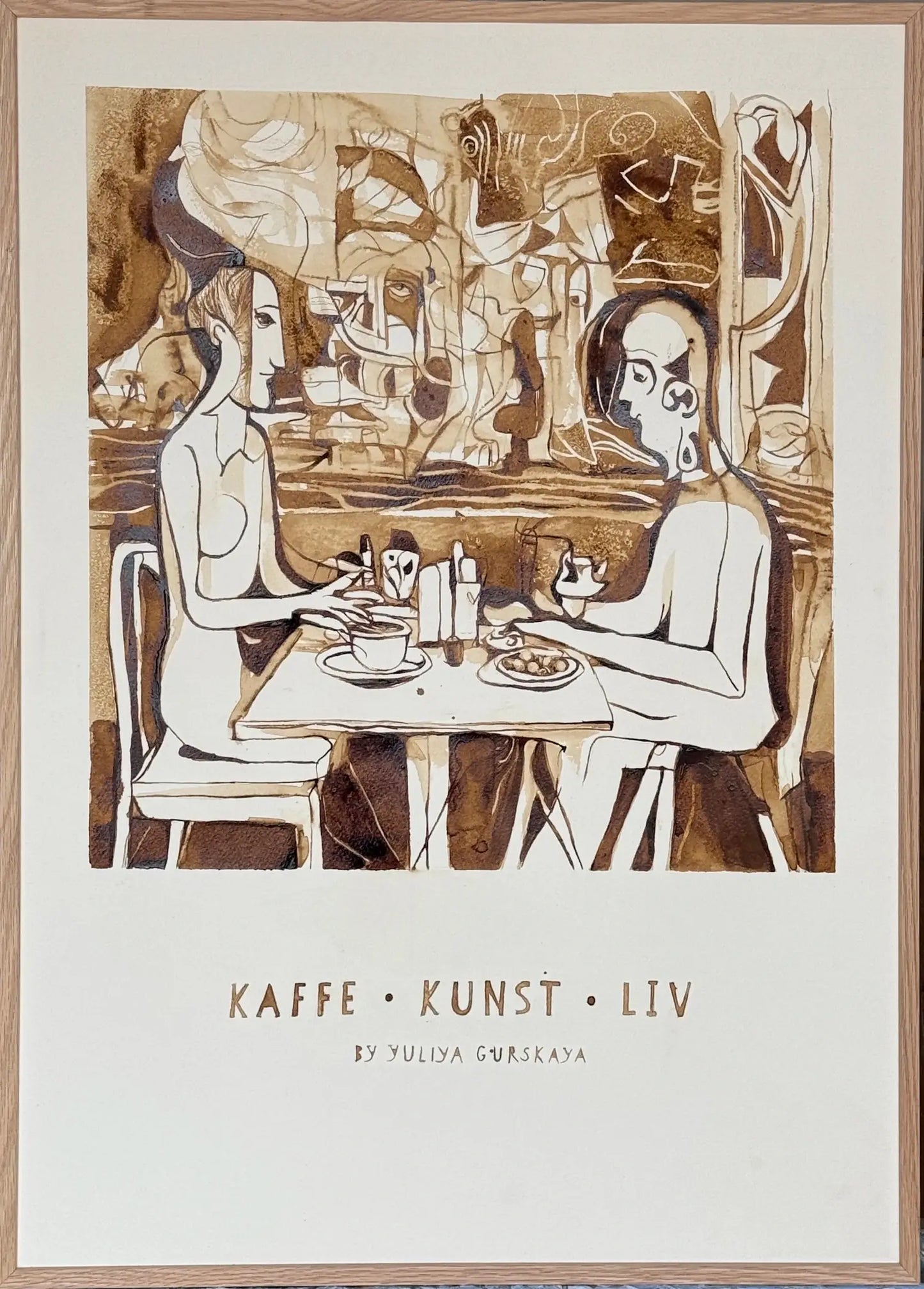 Kaffe Kunst Liv,  50(b)x70(h)cm