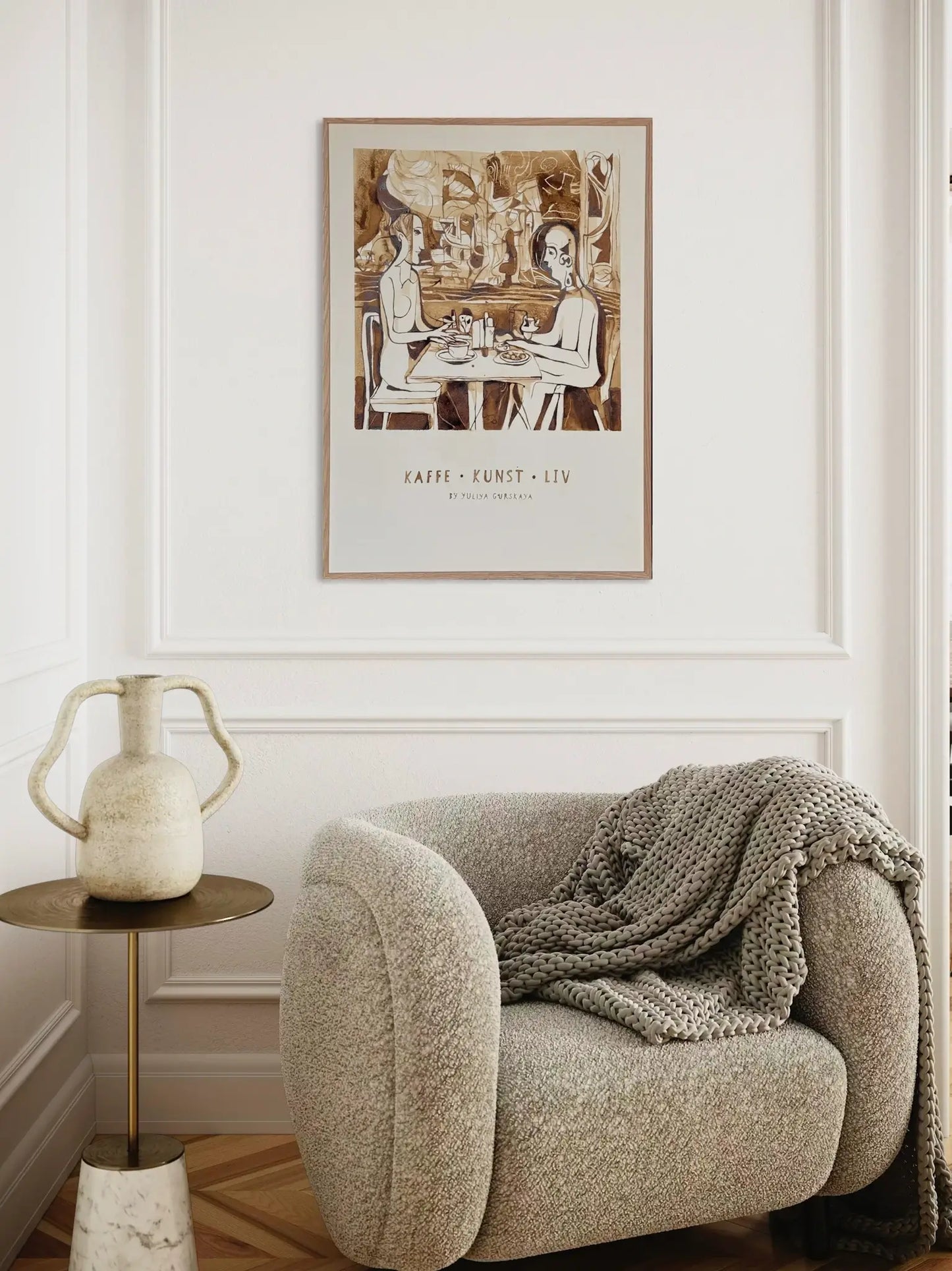 Kaffe Kunst Liv,  50(b)x70(h)cm