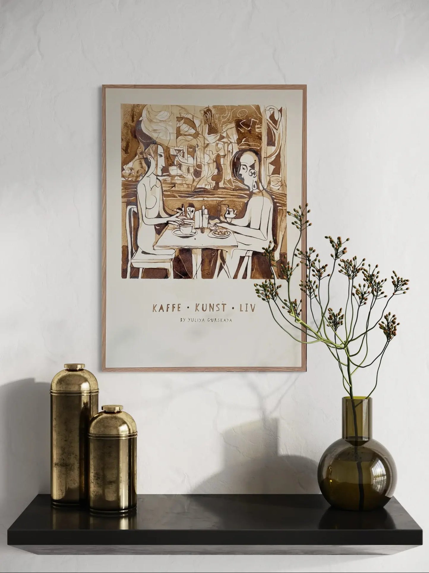 Kaffe Kunst Liv,  50(b)x70(h)cm