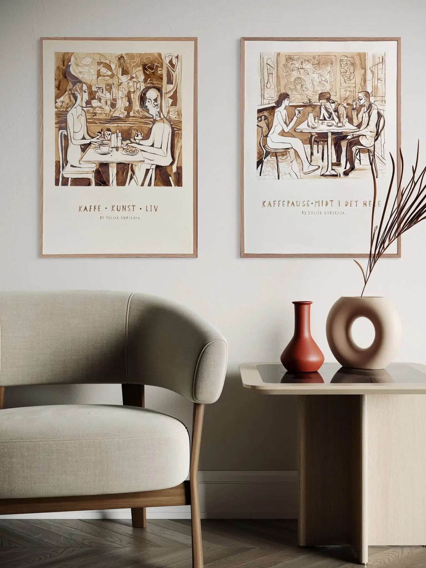 Kaffe Kunst Liv,  50(b)x70(h)cm