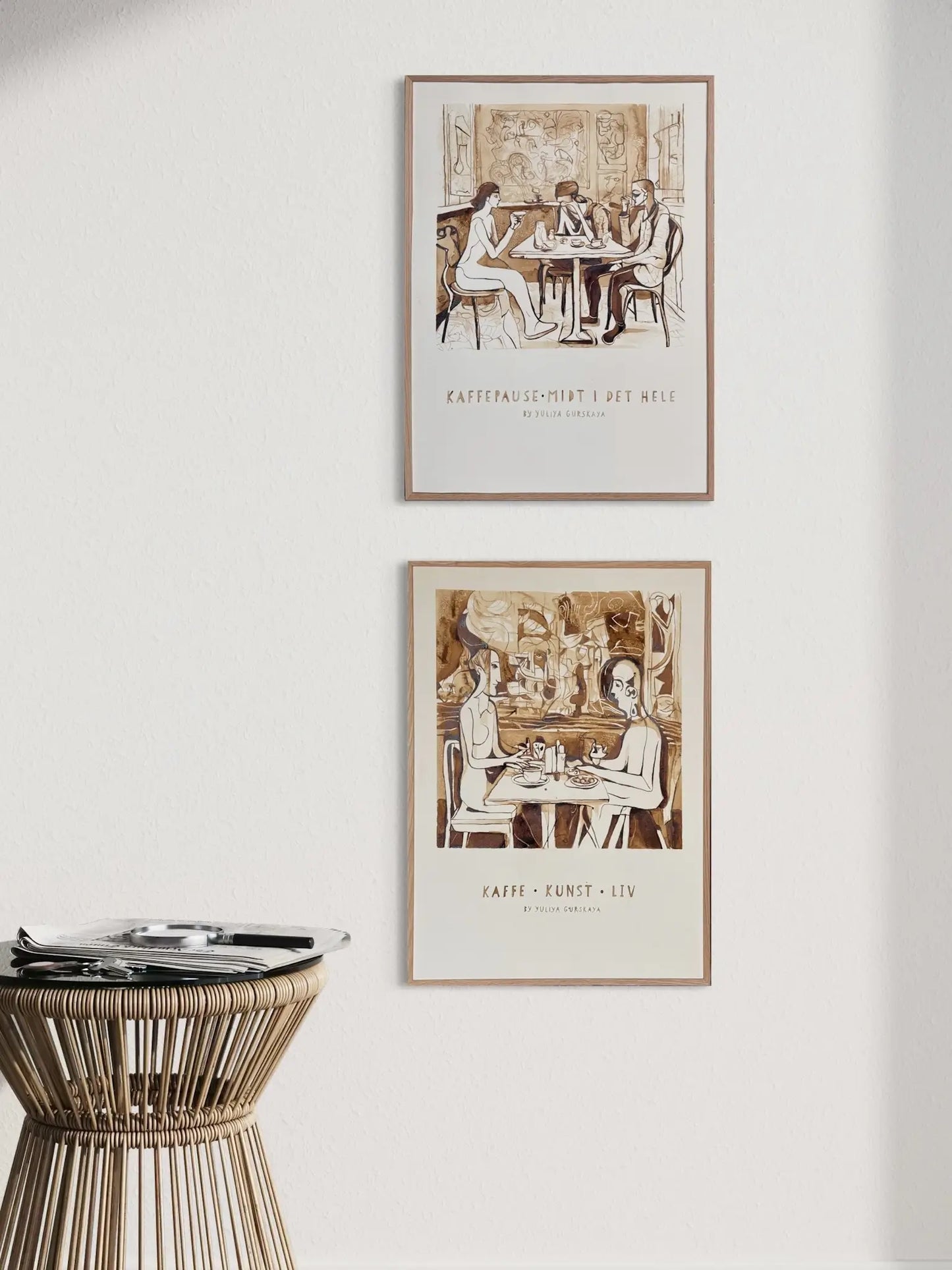 Kaffe Kunst Liv,  50(b)x70(h)cm