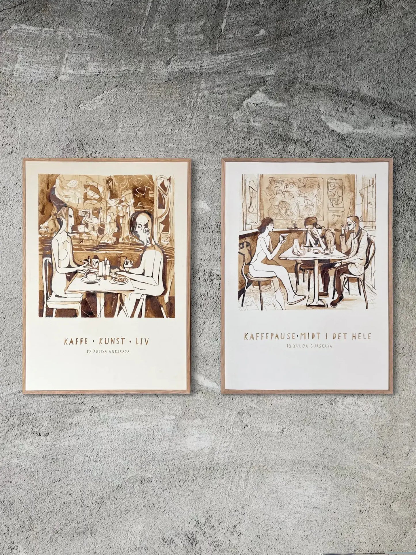 Kaffe Kunst Liv,  50(b)x70(h)cm