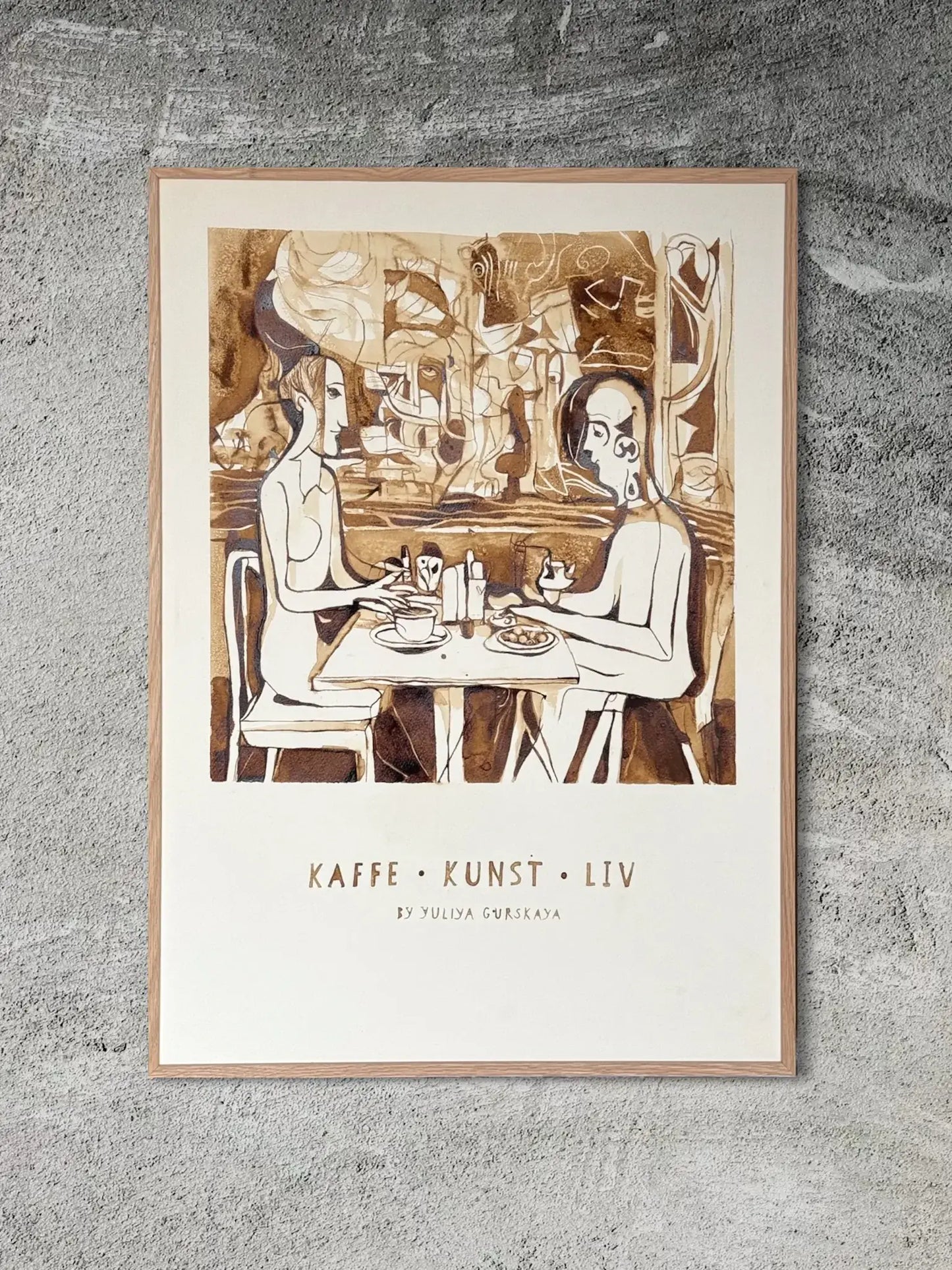 Kaffe Kunst Liv,  50(b)x70(h)cm