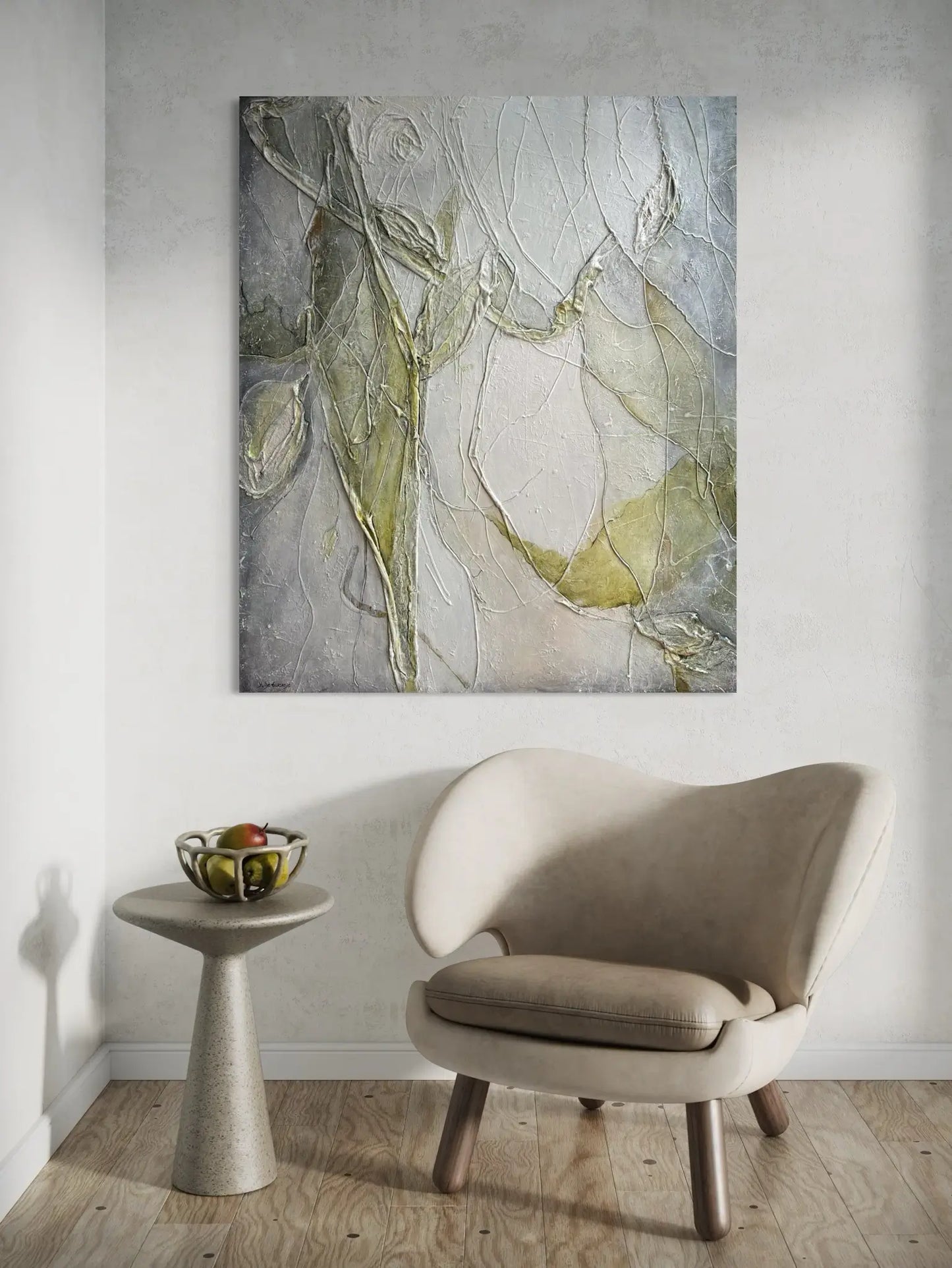 Blatt, 100(b)x120(h)cm