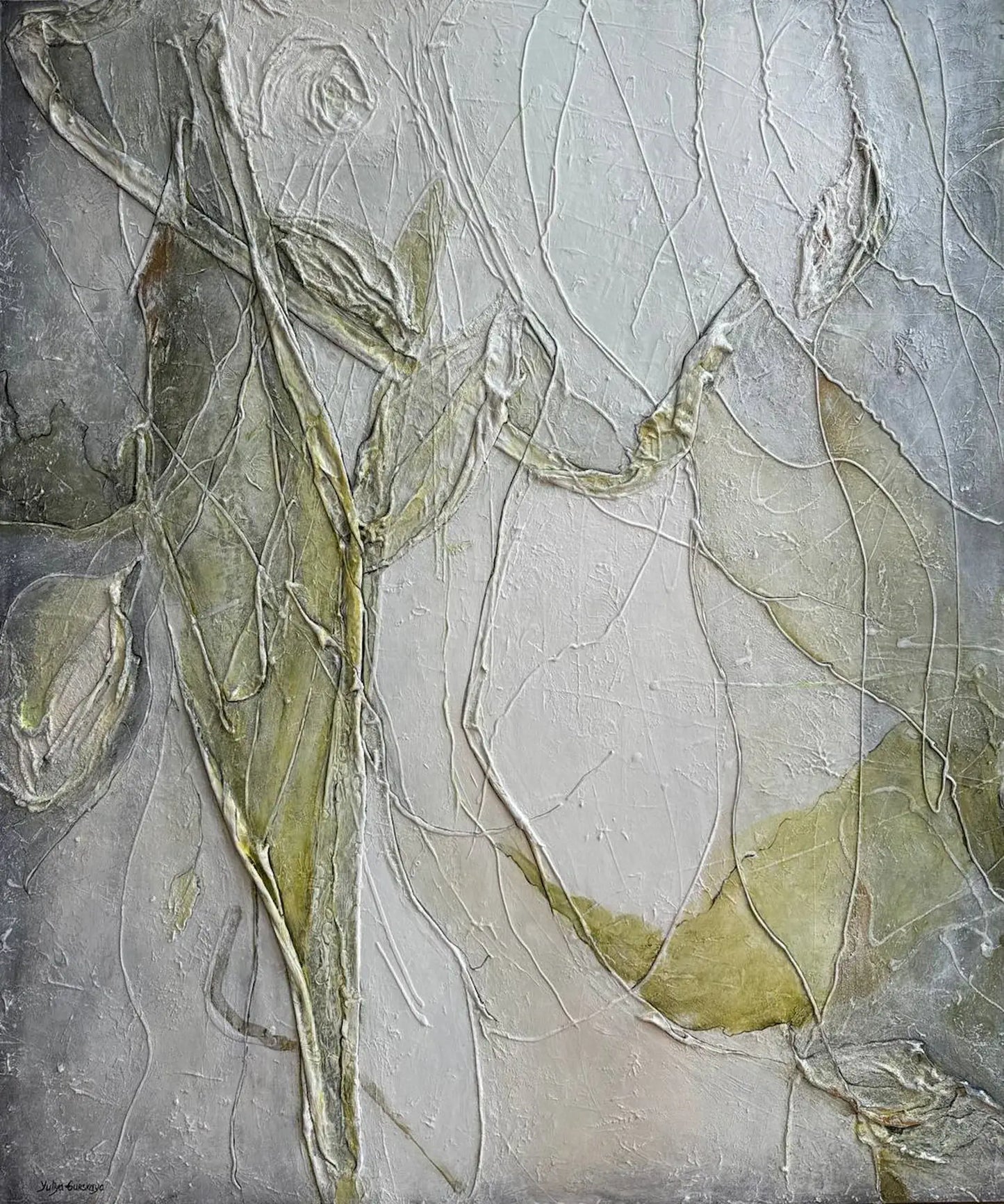 Blatt, 100(b)x120(h)cm