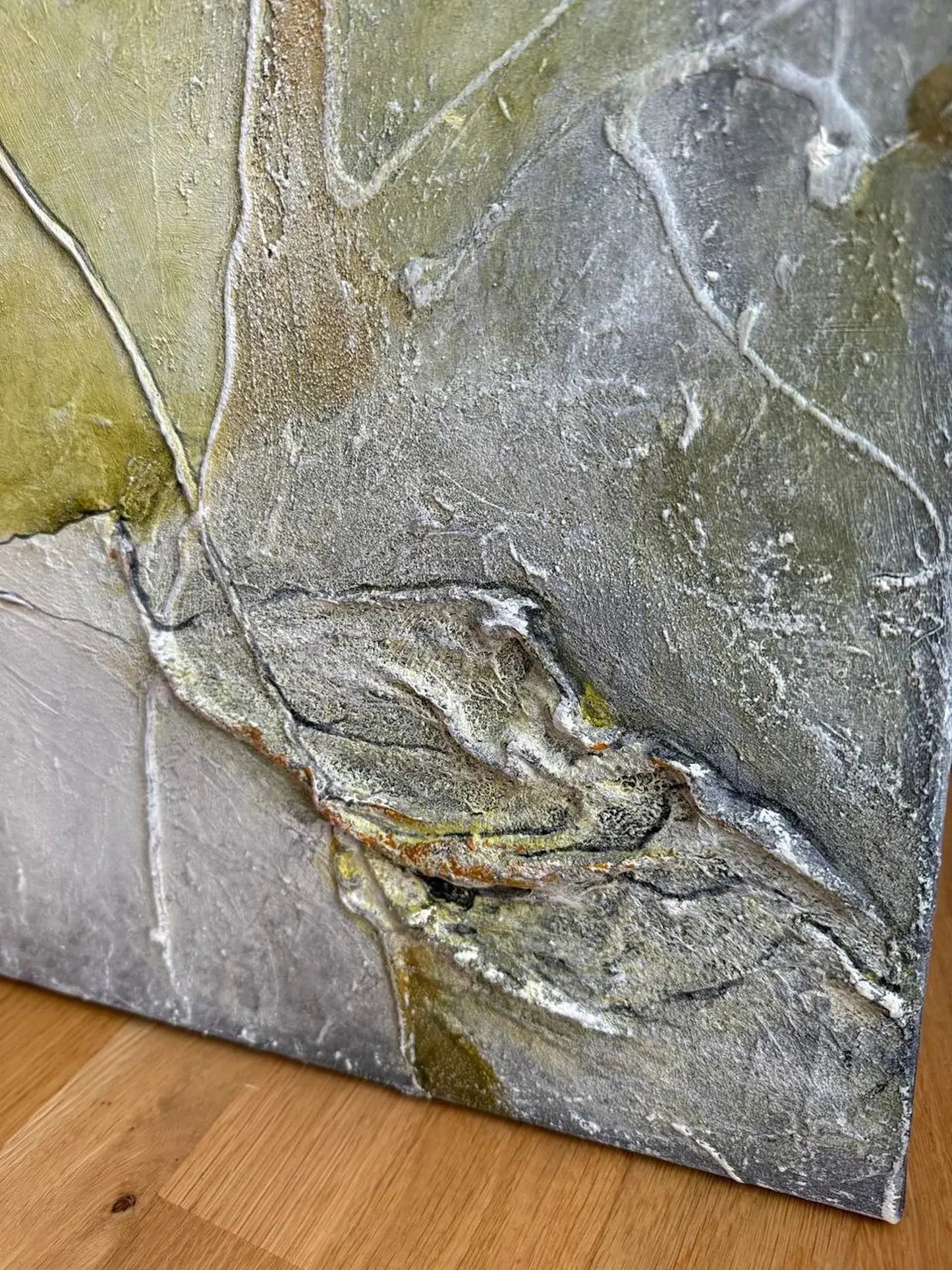 Blatt, 100(b)x120(h)cm