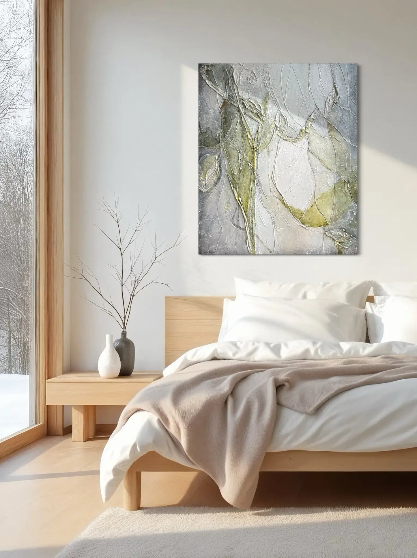 Blatt, 100(b)x120(h)cm