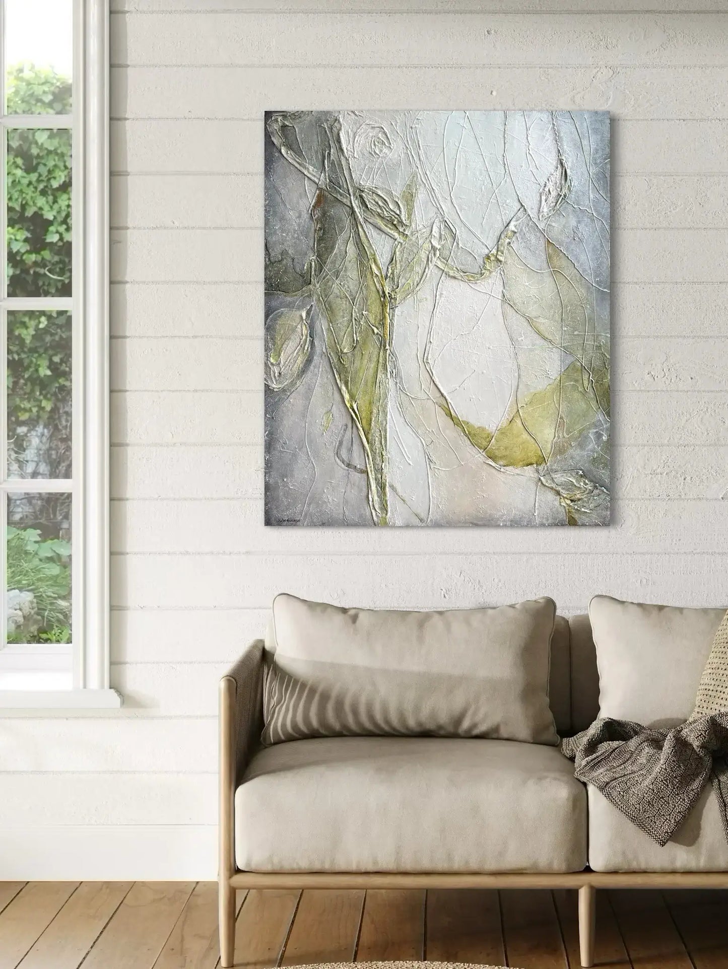 Blatt, 100(b)x120(h)cm