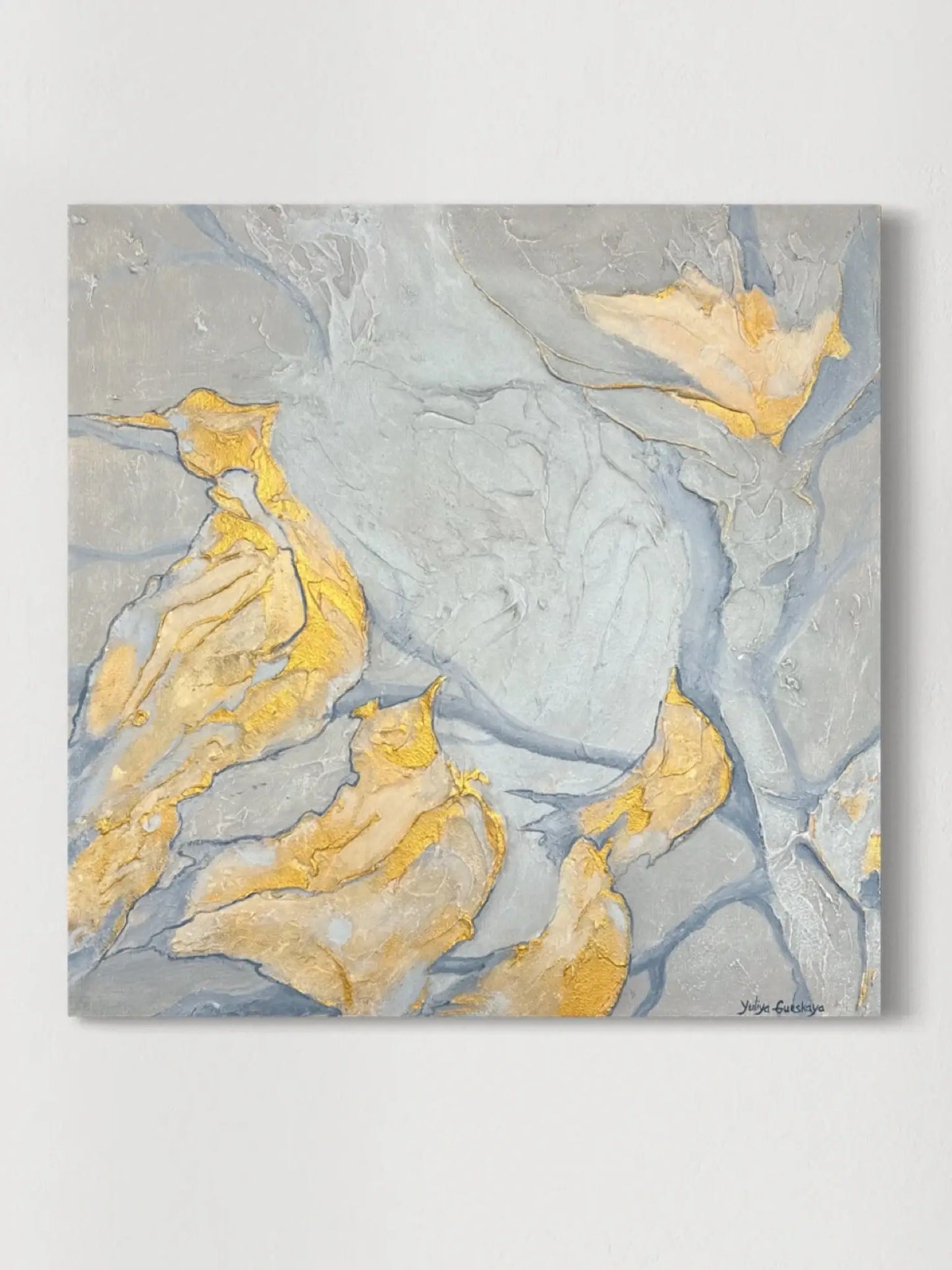 Goldene Vögel, 60(B)x60(H)cm