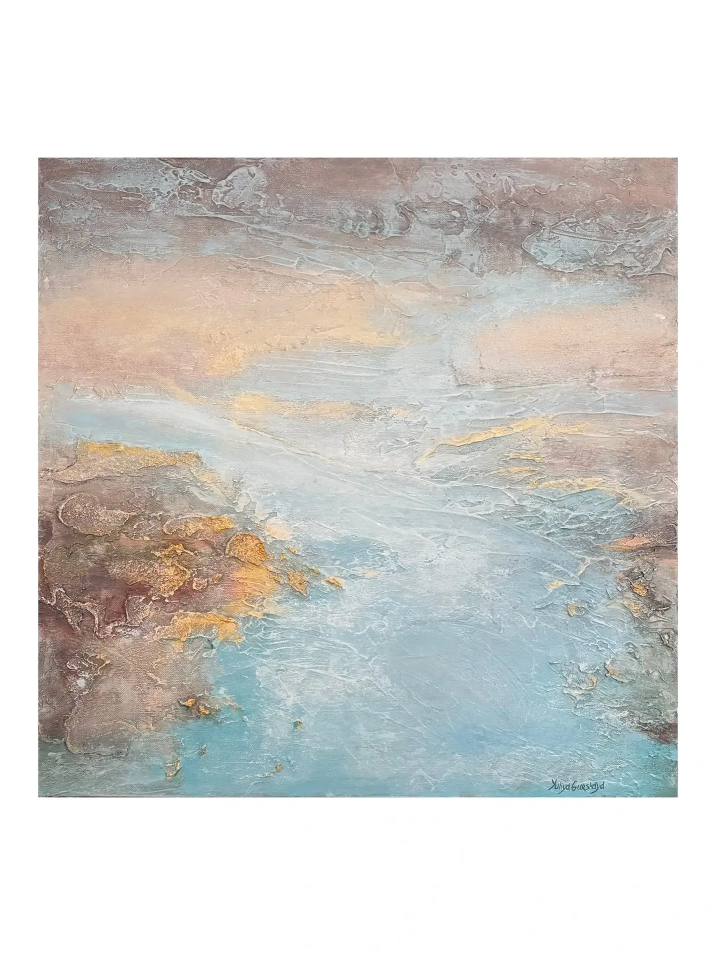 Türkis Morgen 2, 60(B)x60(H)cm