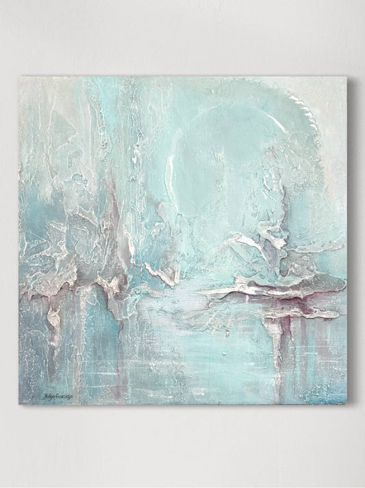 Türkis Morgen 1, 60(B)x60(H)cm