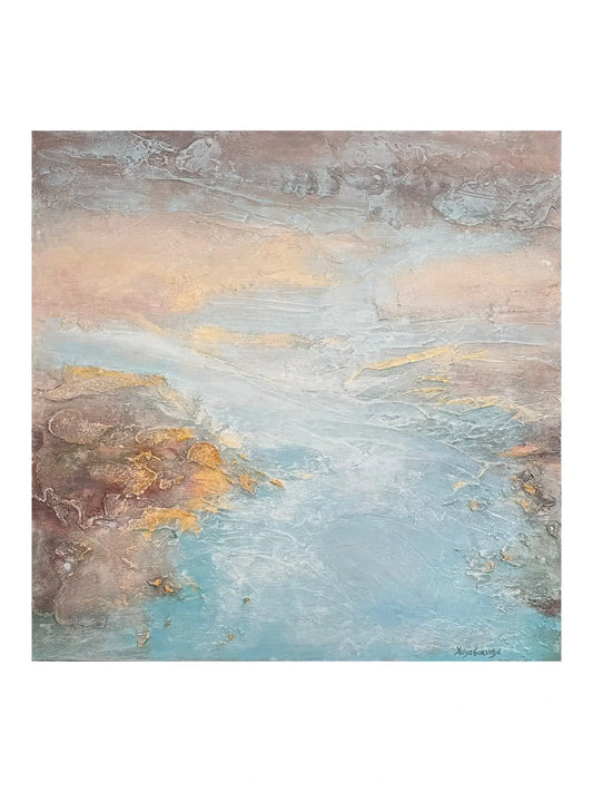 Türkis Morgen 2, 60(B)x60(H)cm